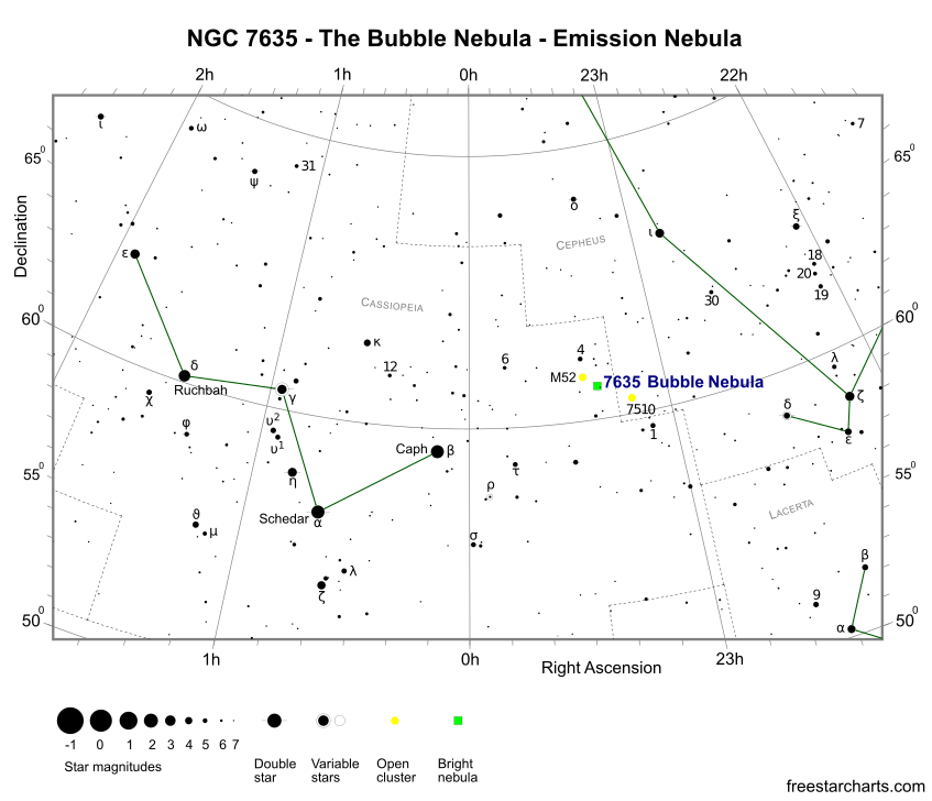 Finder Chart for NGC 7635 (credit:- freestarcharts)