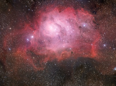 M8 The Lagoon Nebula a HII star-forming region (credit:- ESO/Guisard)