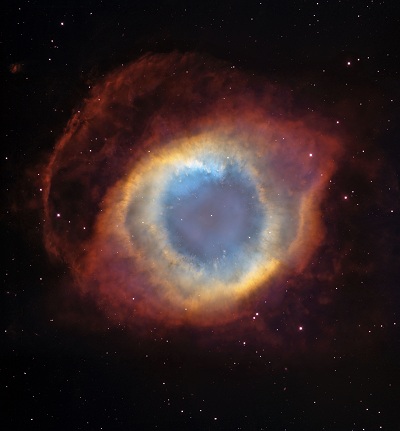 The Helix Nebula is the brightest planetary nebula in the sky (credit:- NASA, ESA, and The Hubble Heritage Team (STScI/AURA))