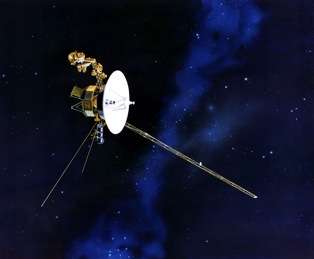 Artist's illustration of Voyager 1 (credit:- NASA/JPL)